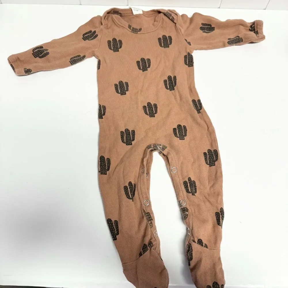 Kate Quinn Ribbed Button Cactus Playsuit Sleeper Size 0-3